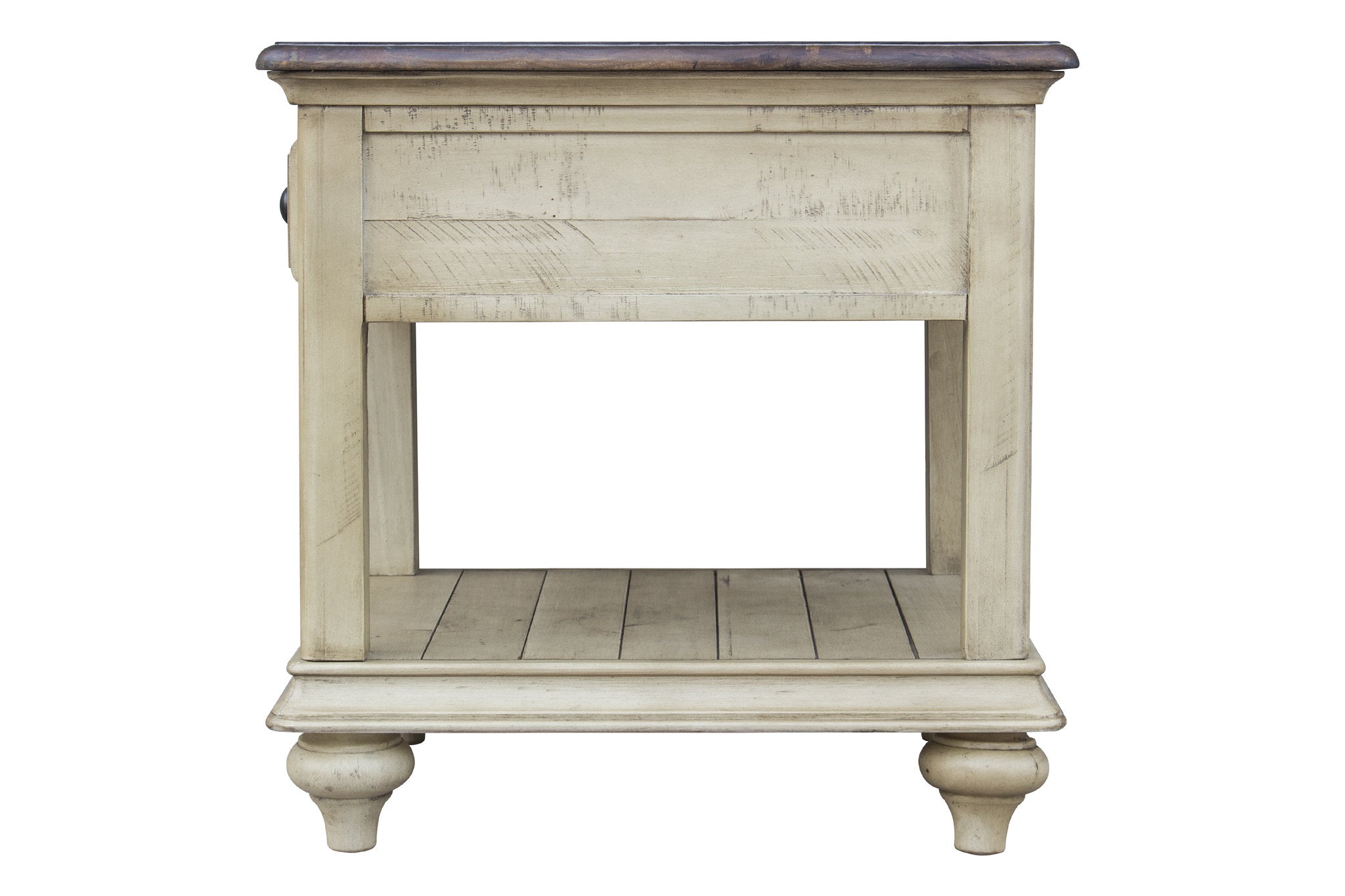 22" x 24" x 24" Two ToneSolid WoodEnd Table