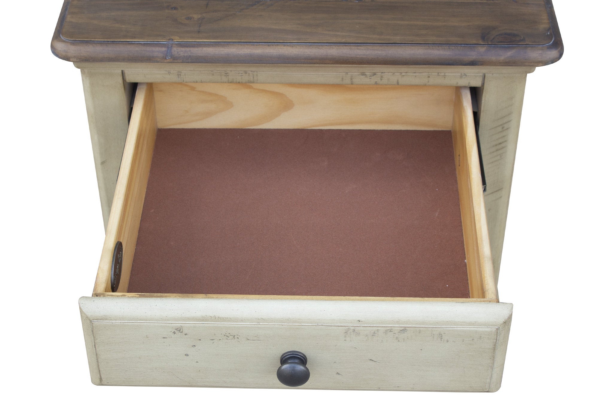 22" x 24" x 24" Two ToneSolid WoodEnd Table