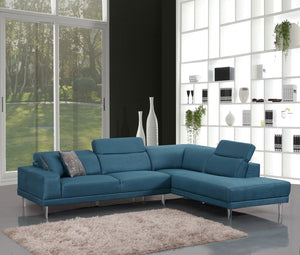 117" X 50" X 30" Blue RAF Sectional
