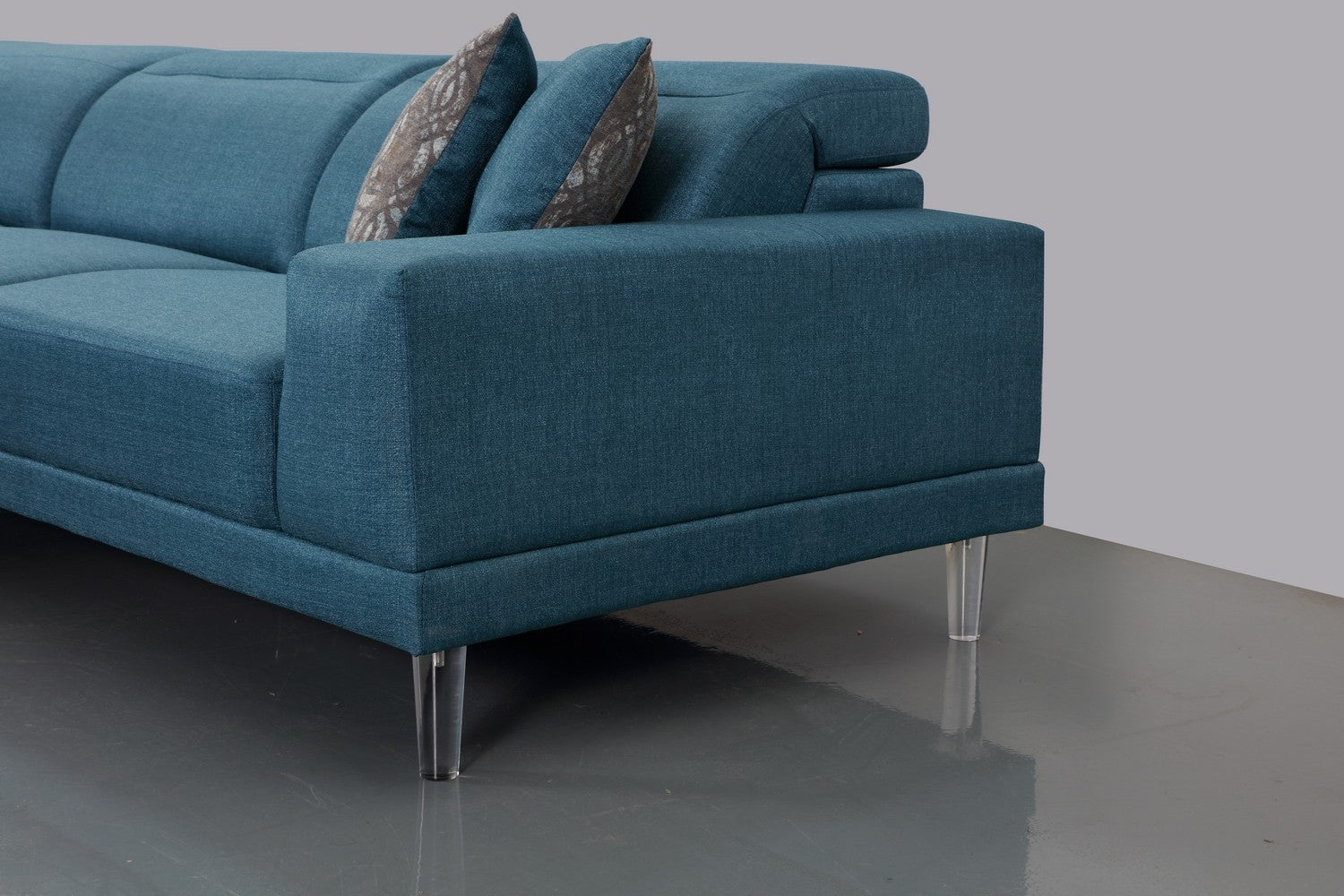 117" X 50" X 30" Blue RAF Sectional