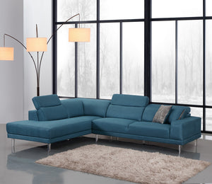 117" X 50" X 30" Blue LAF Sectional