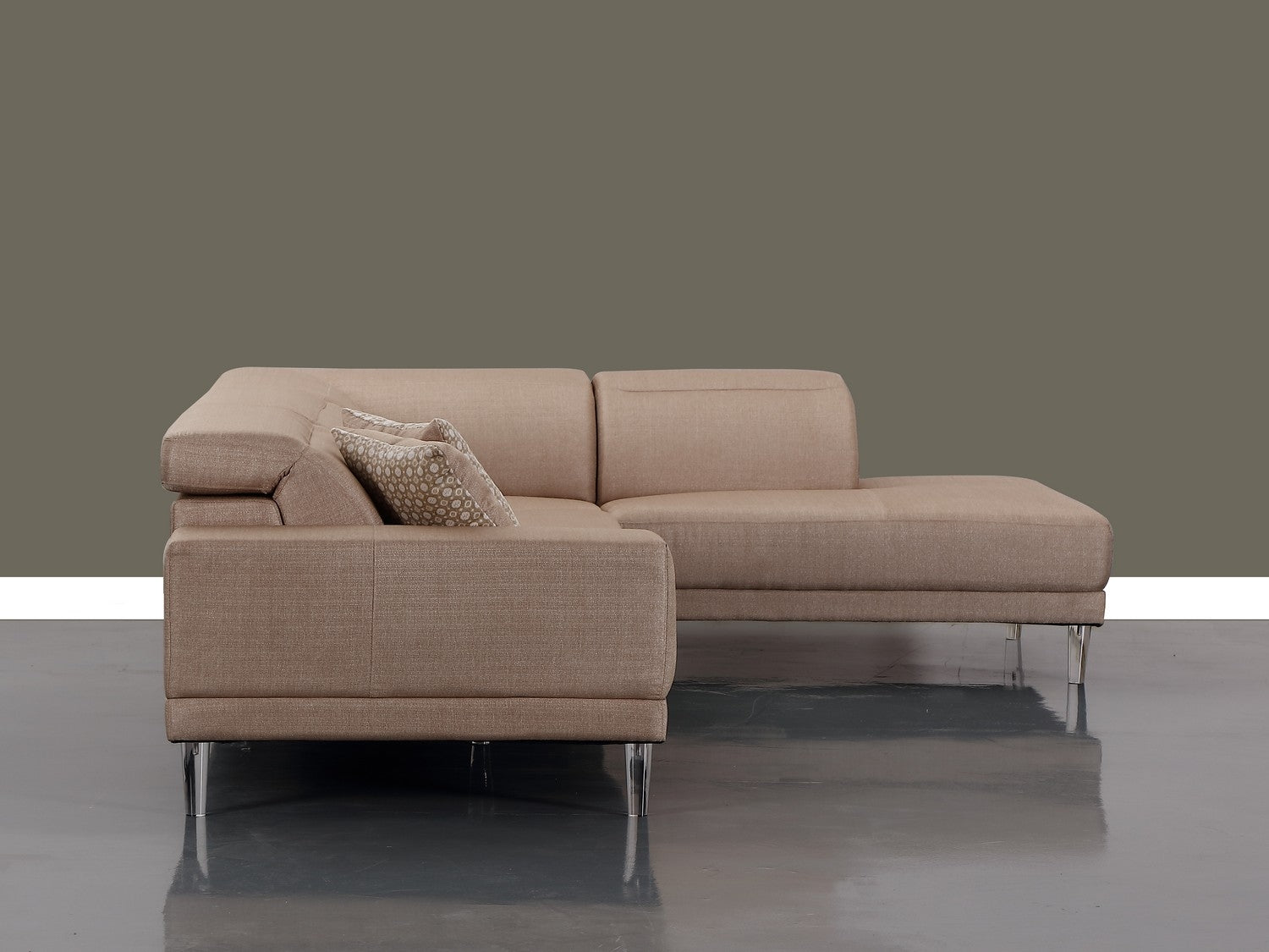 117" X 50" X 30" Beige  RAF Sectional
