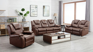 185" X 114" X 120" Brown  Power Reclining Sofa Set