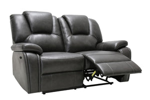 146" X 76" X 80" Gray  Power Reclining Sofa Love