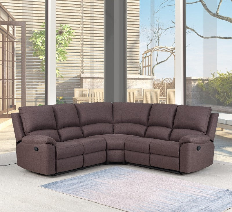 80" X 80" X 39" Brown  Sectional