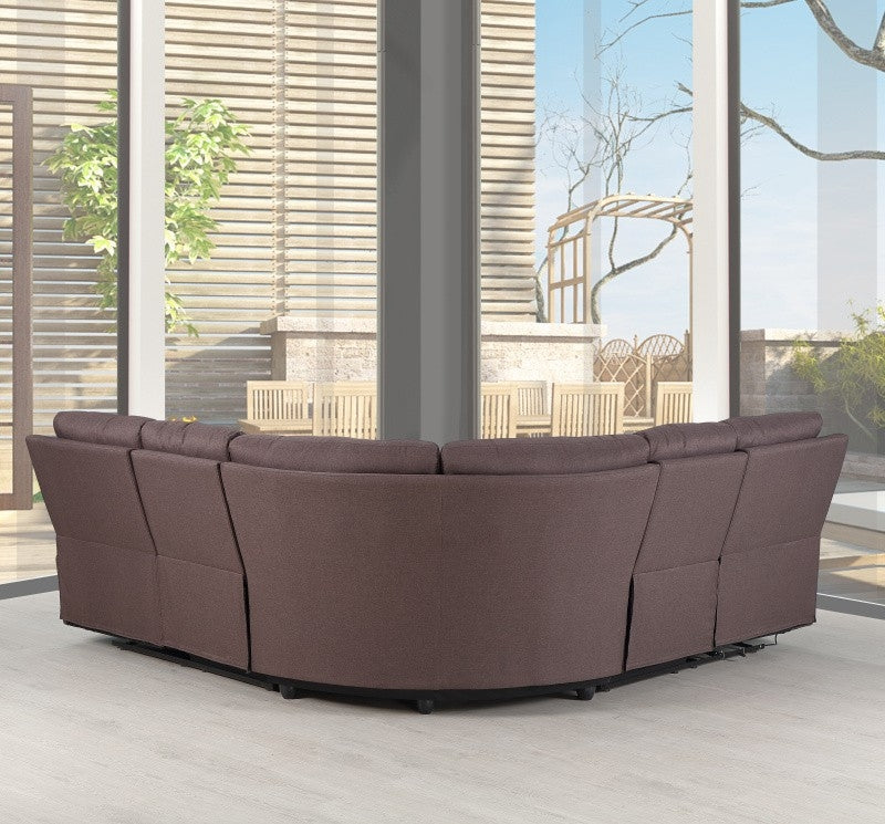 80" X 80" X 39" Brown  Sectional