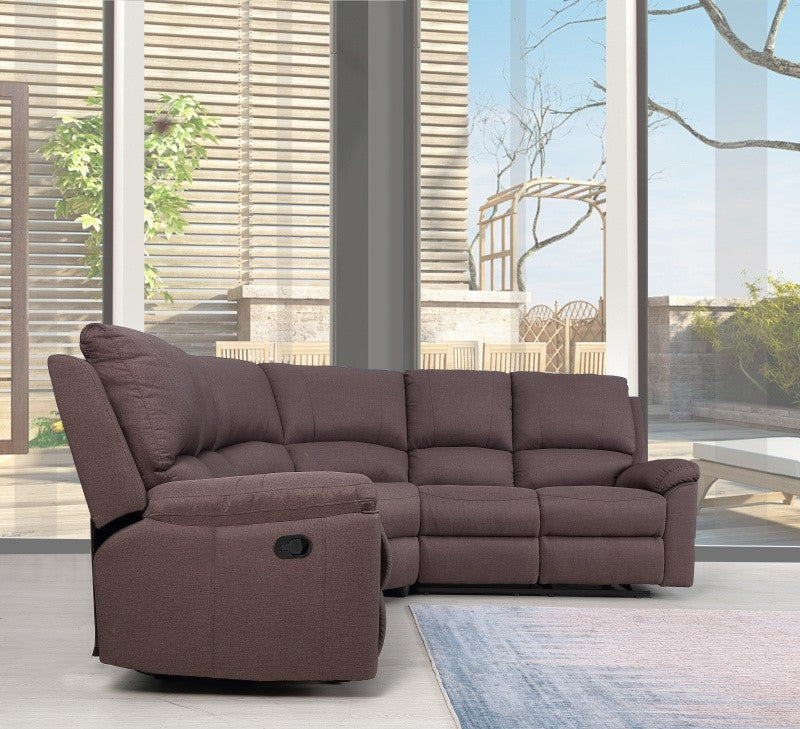 80" X 80" X 39" Brown  Sectional