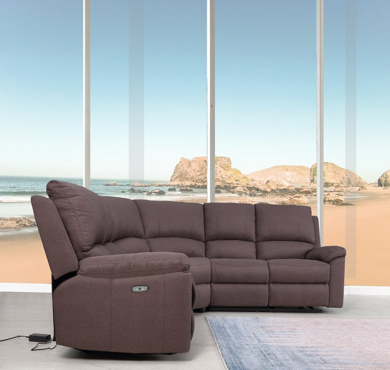 80" X 80" X 39" Brown  Power Reclining Sectional