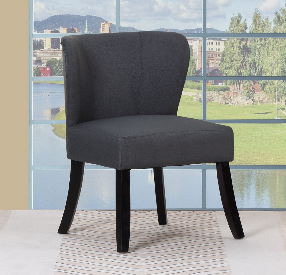 29" X 29" X 32" Dark Gray  Accent Chair
