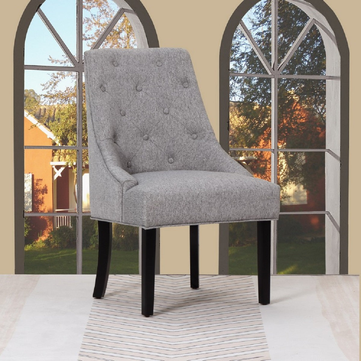 25 X 20 X 40" Light Gray  Accent Chair