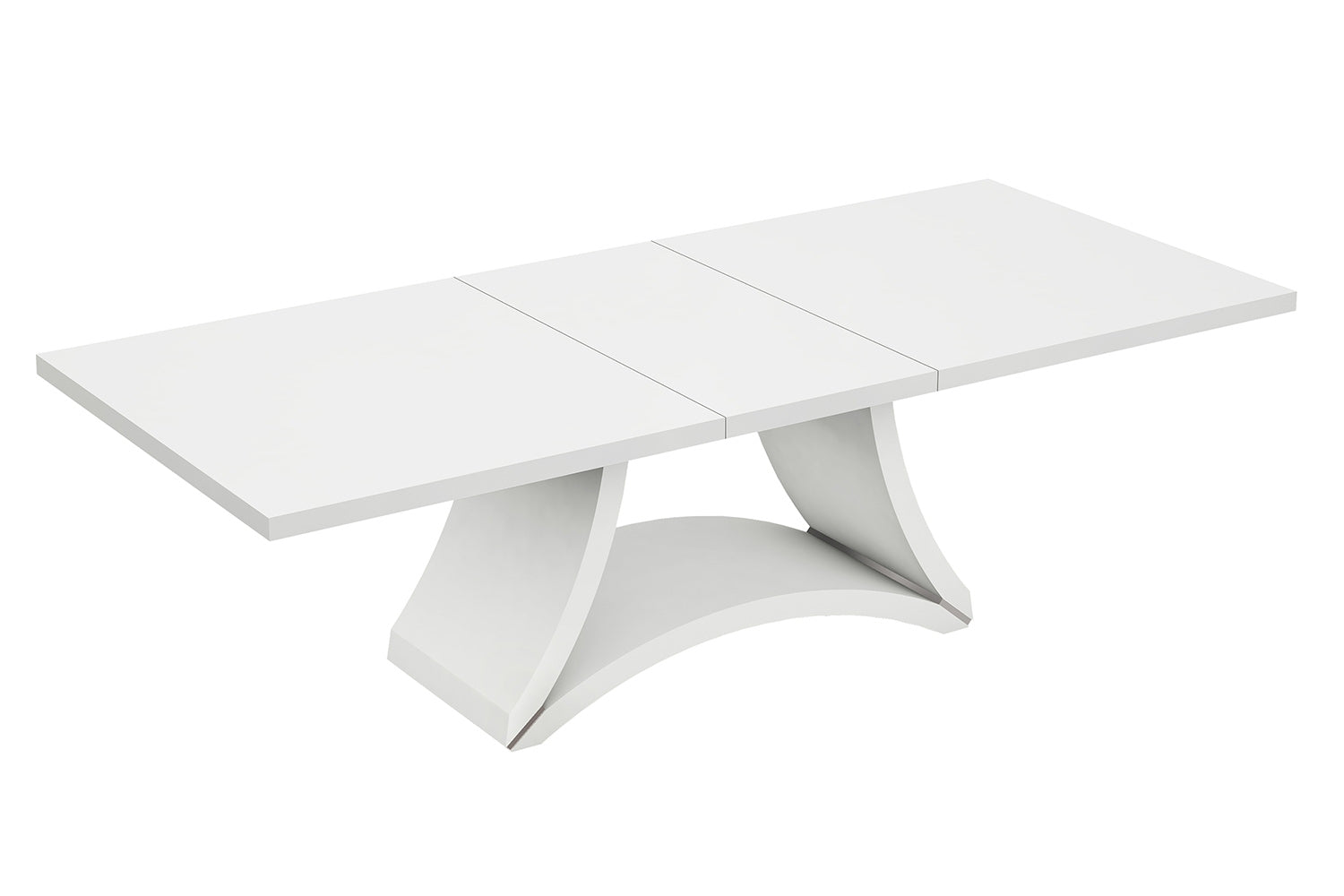 98.5" X 43.5" X 30" White  Dining Table and 6" Chair Set