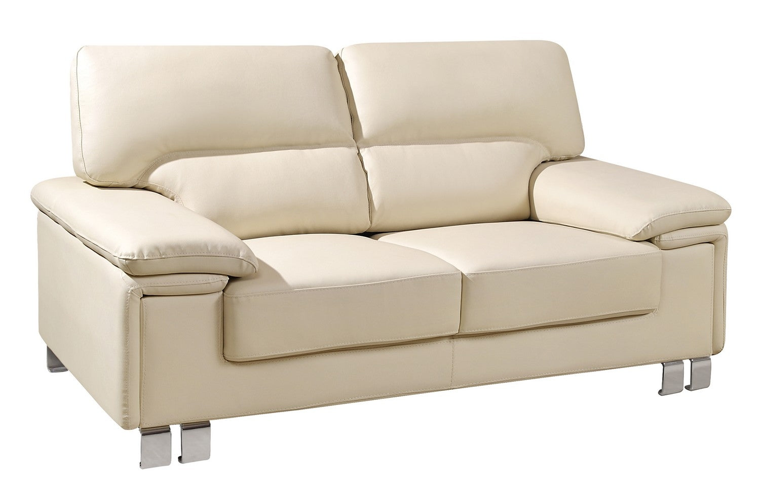 6"9 X 36" X 36" Beige  Loveseat