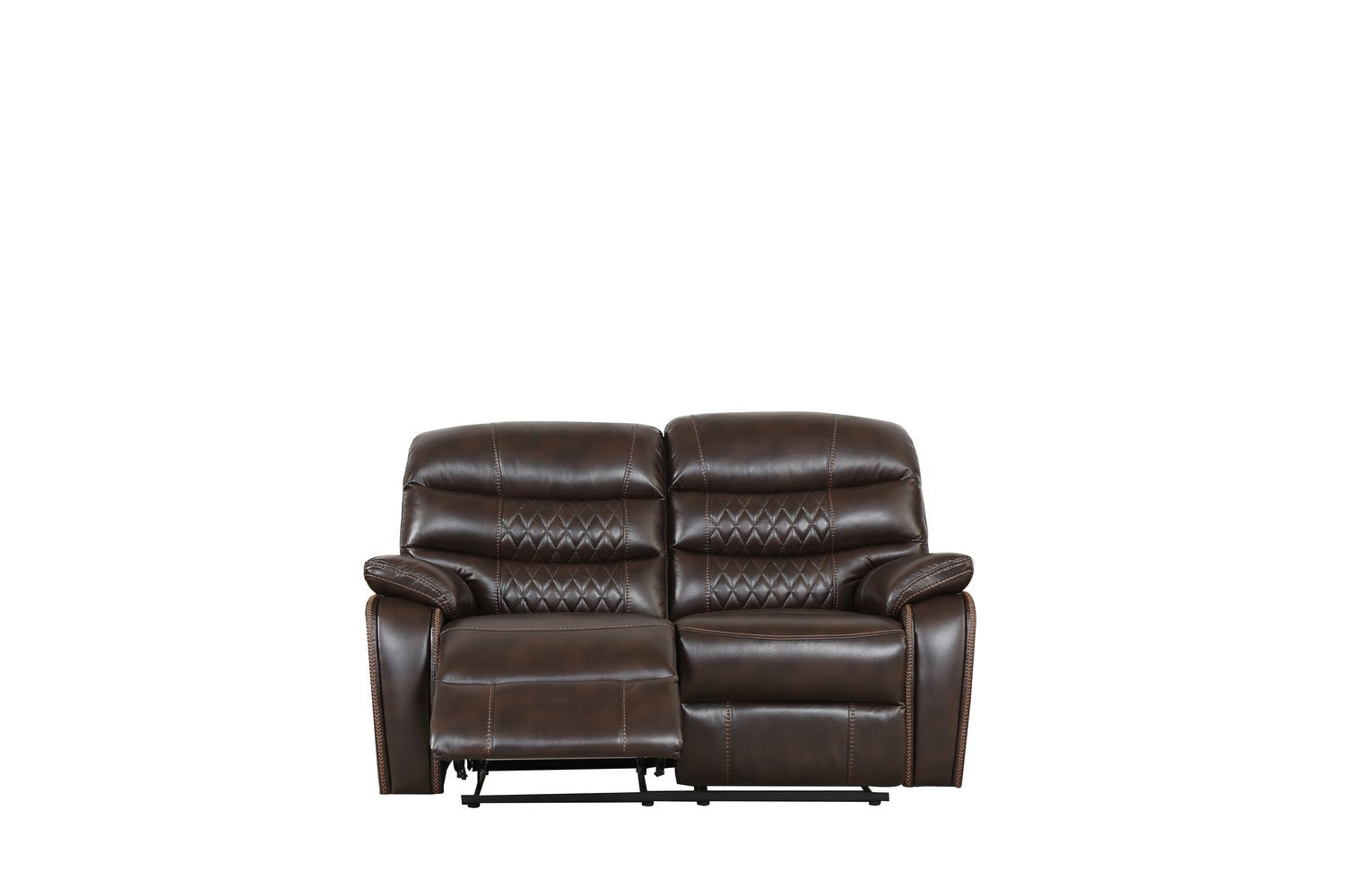 62" X 38" X 40" Dark Brown  Loveseat