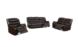 183" X 114" X 120" Dark Brown  Sofa Set