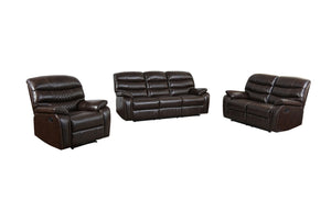 183" X 114" X 120" Dark Brown  Sofa Set