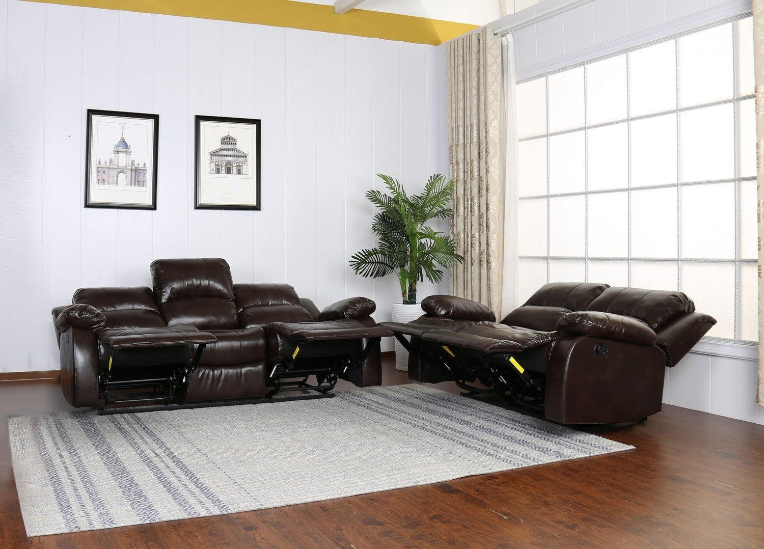 142" X 76" X 80" Brown  Sofa Love