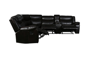 92"or 106" X 37" X 39" Brown  Reclining Sectional