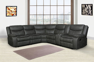 92"or 106" X 37" X 39" Gray  Reclining Sectional