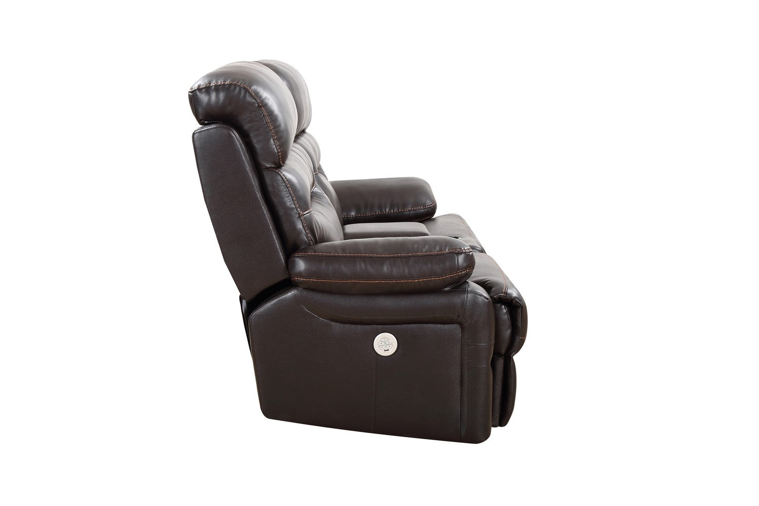 78" X 40" X 41" Brown  Power Reclining Console Loveseat