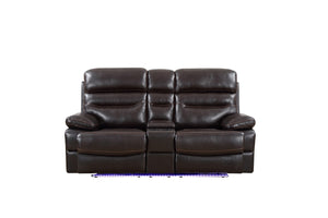 210" X 120" X 123" Brown  Power Reclining Sofa Set