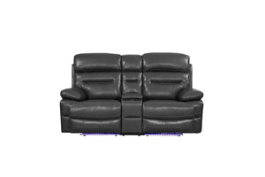 210" X 120" X 123" Gray  Power Reclining Sofa Set