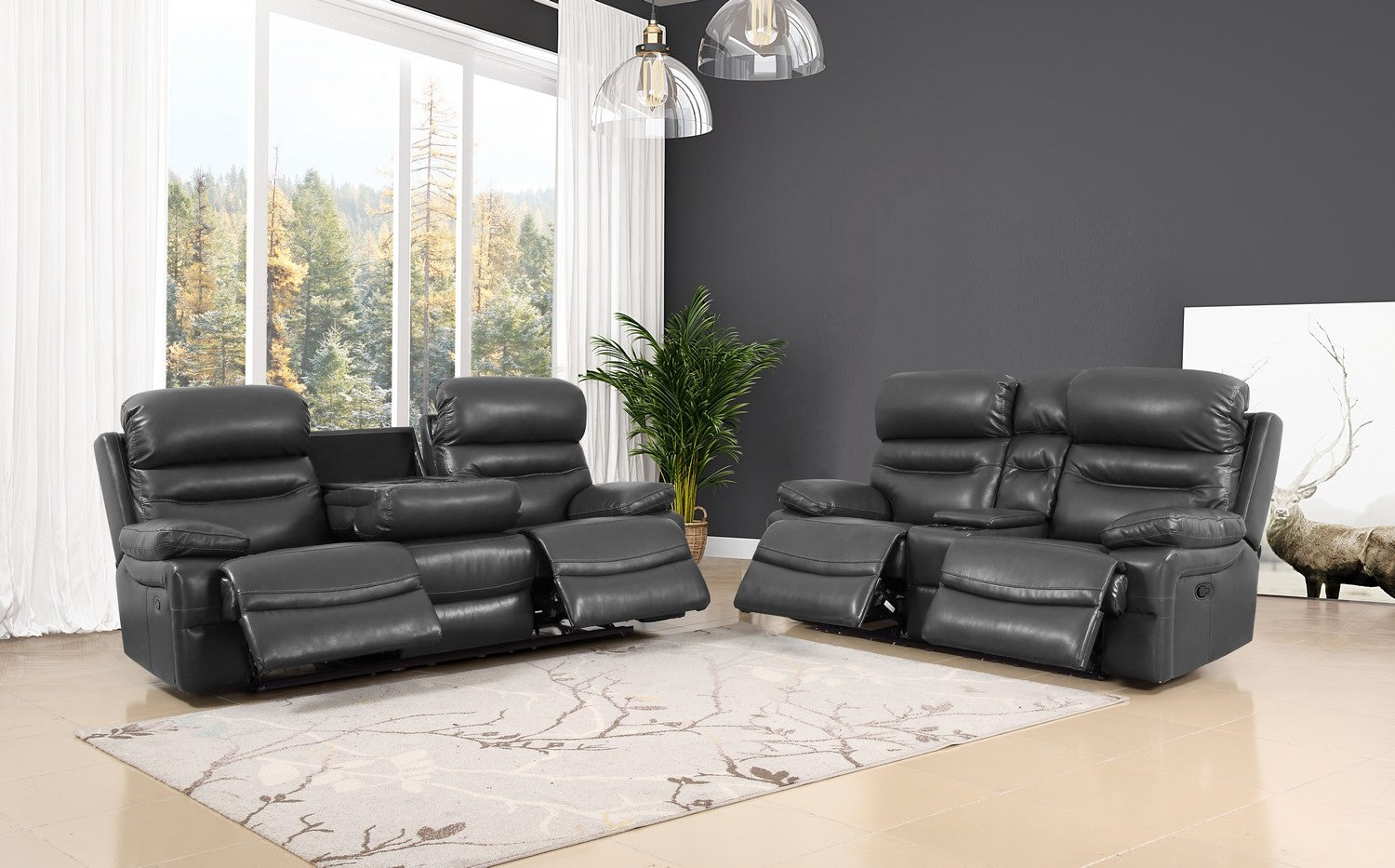 167" X 80" X 82" Gray  Sofa Love