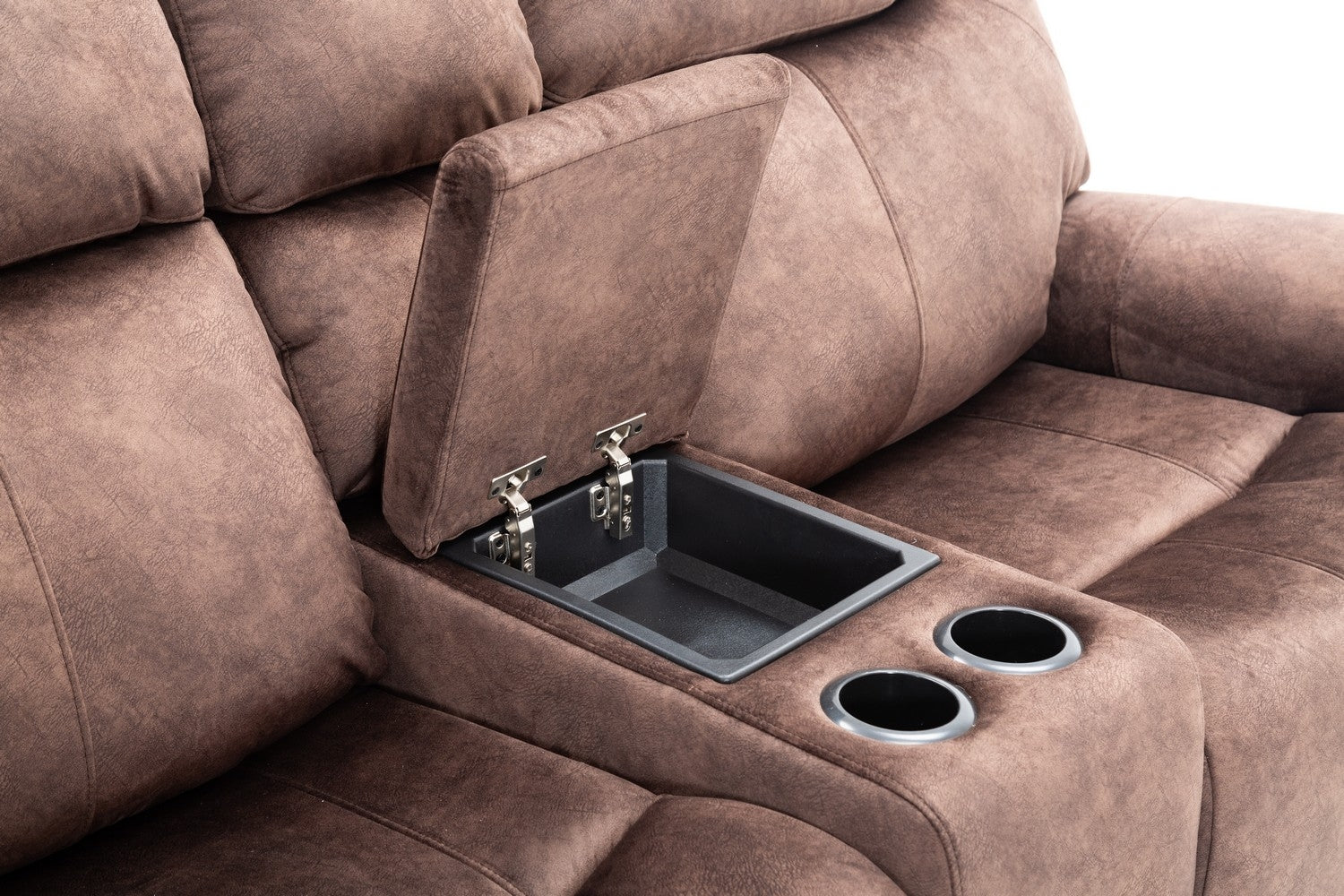 66" X 40" X 40" Brown  Console Loveseat