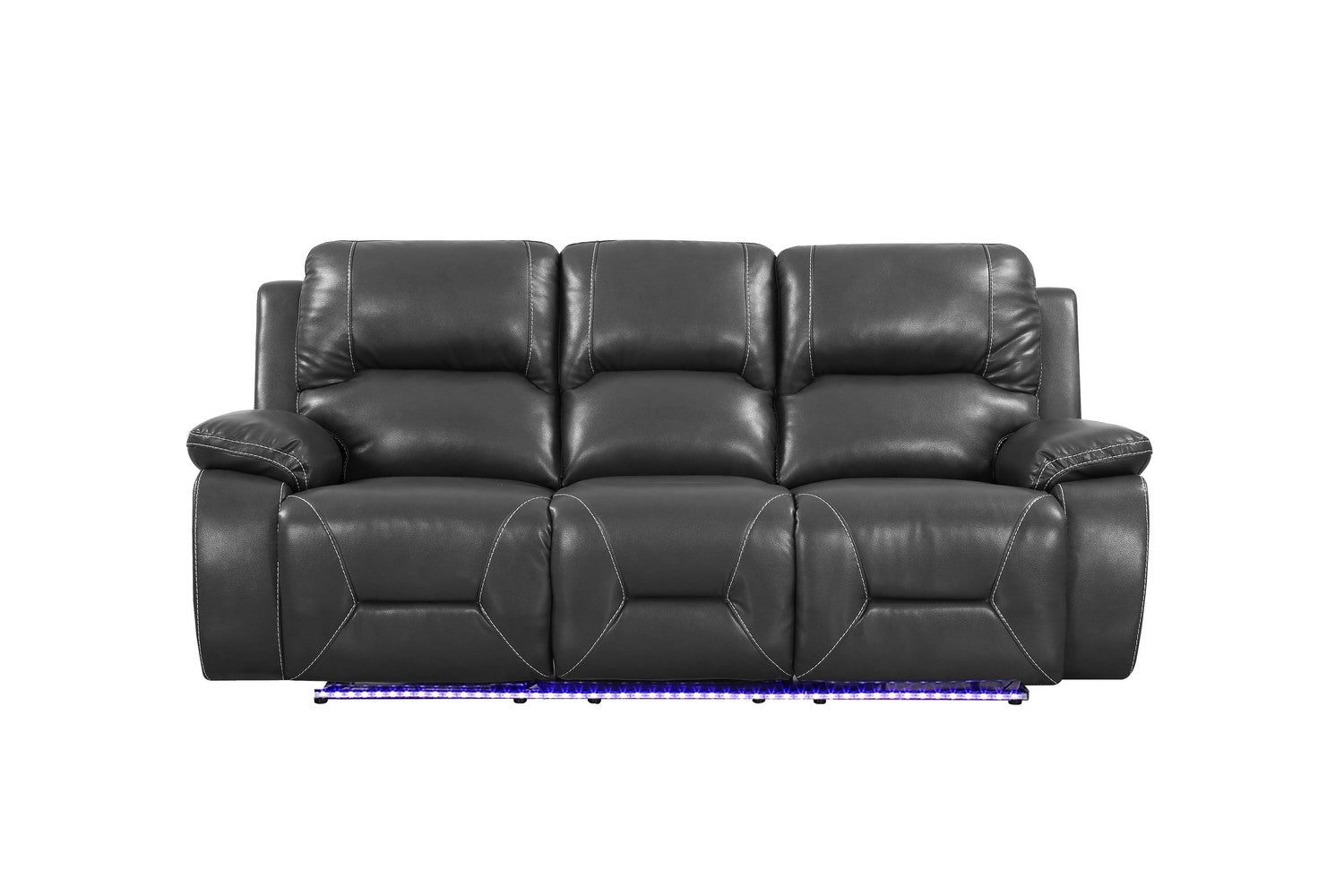 210" X 120" X 120" Gray  Power Reclining Sofa Set