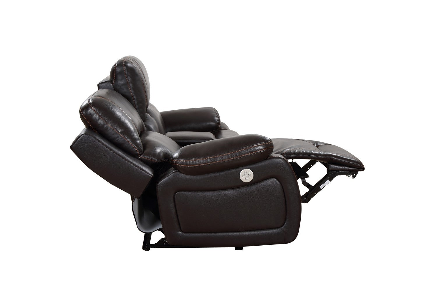 77" X 40" X 40" Brown  Power Reclining Console Loveseat