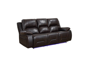 166" X 80" X 80" Brown  Power Reclining Sofa Love