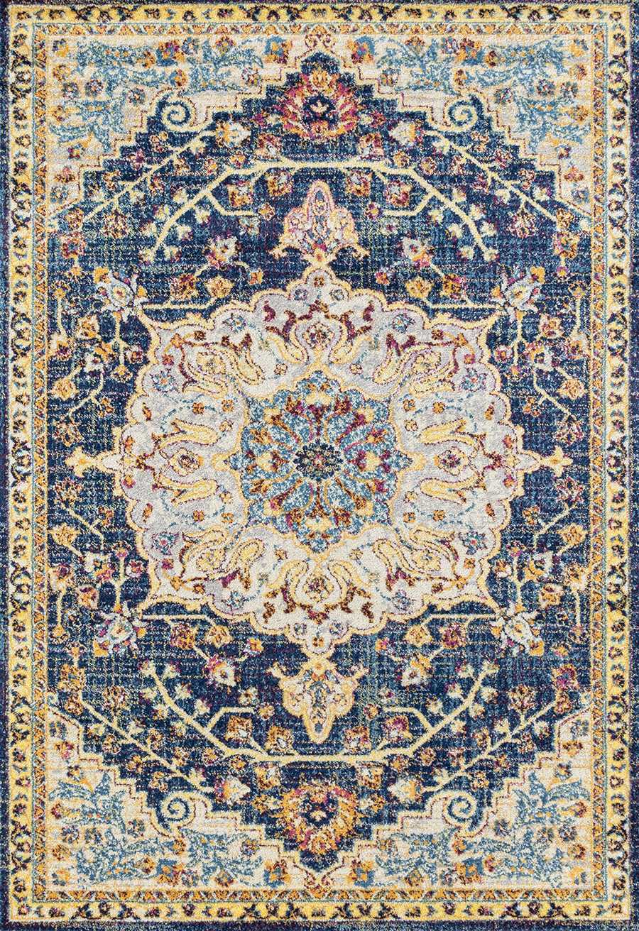 31" x 86" Blue Olefin / Frieze Runner Rug