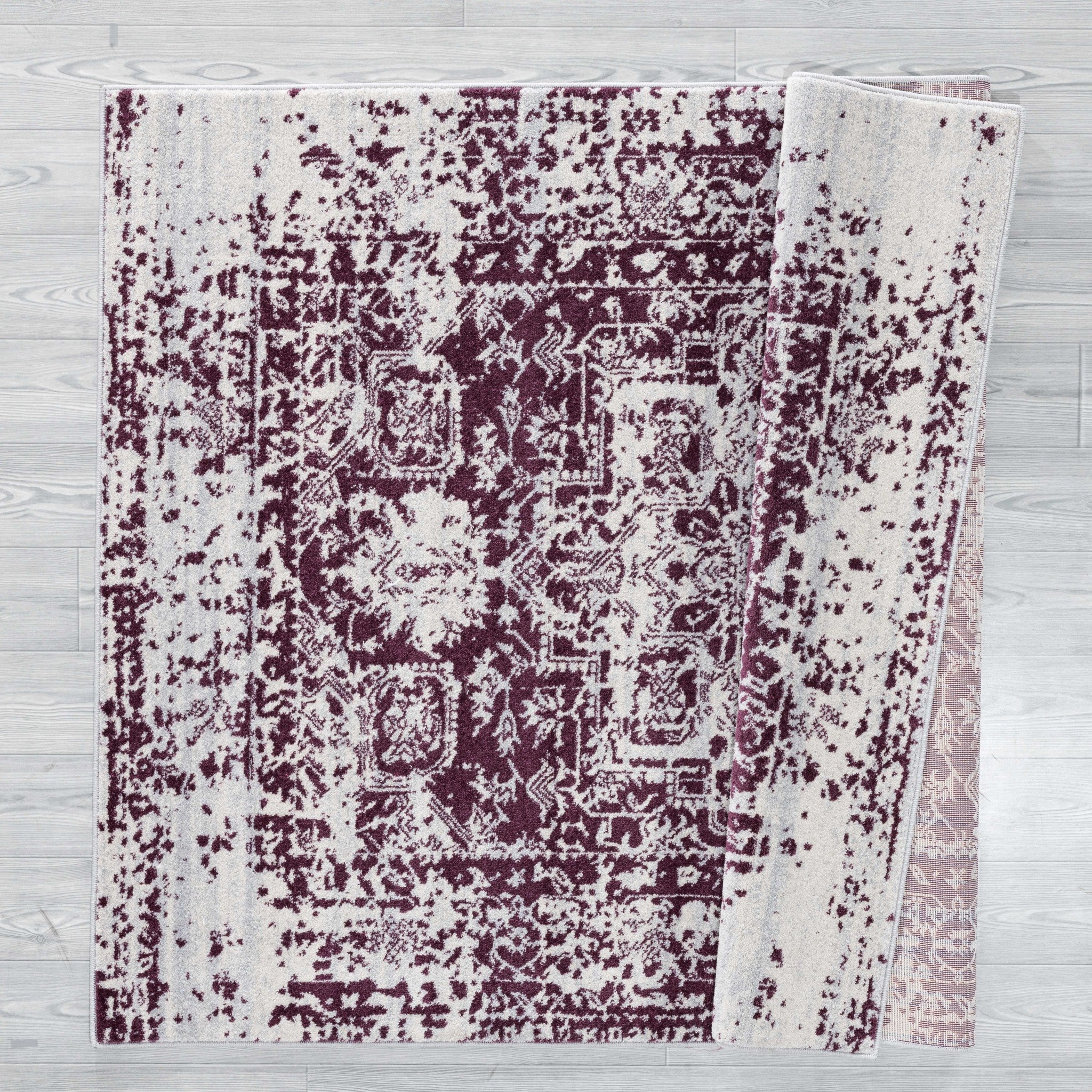 63" x 86" Wine Olefin / Frieze Area Rug