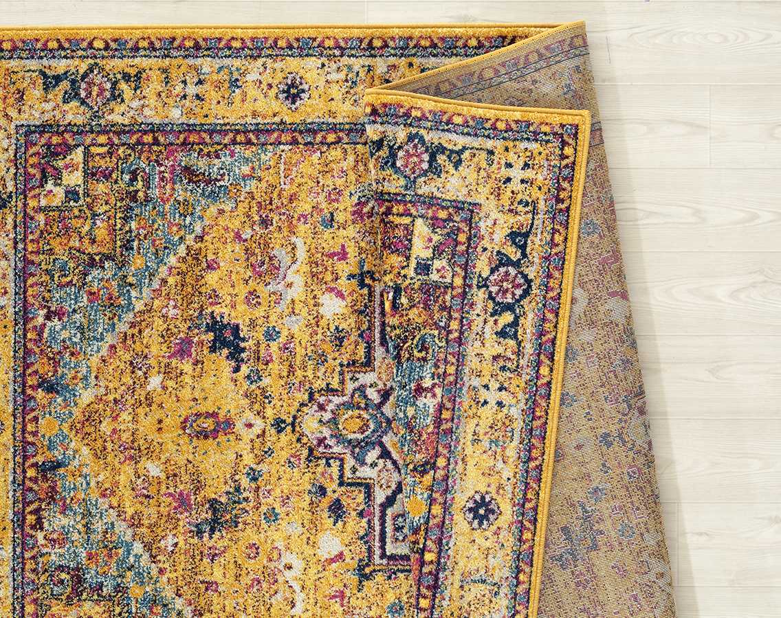 94" x 94" Burnt Orange Olefin / Frieze Round Rug