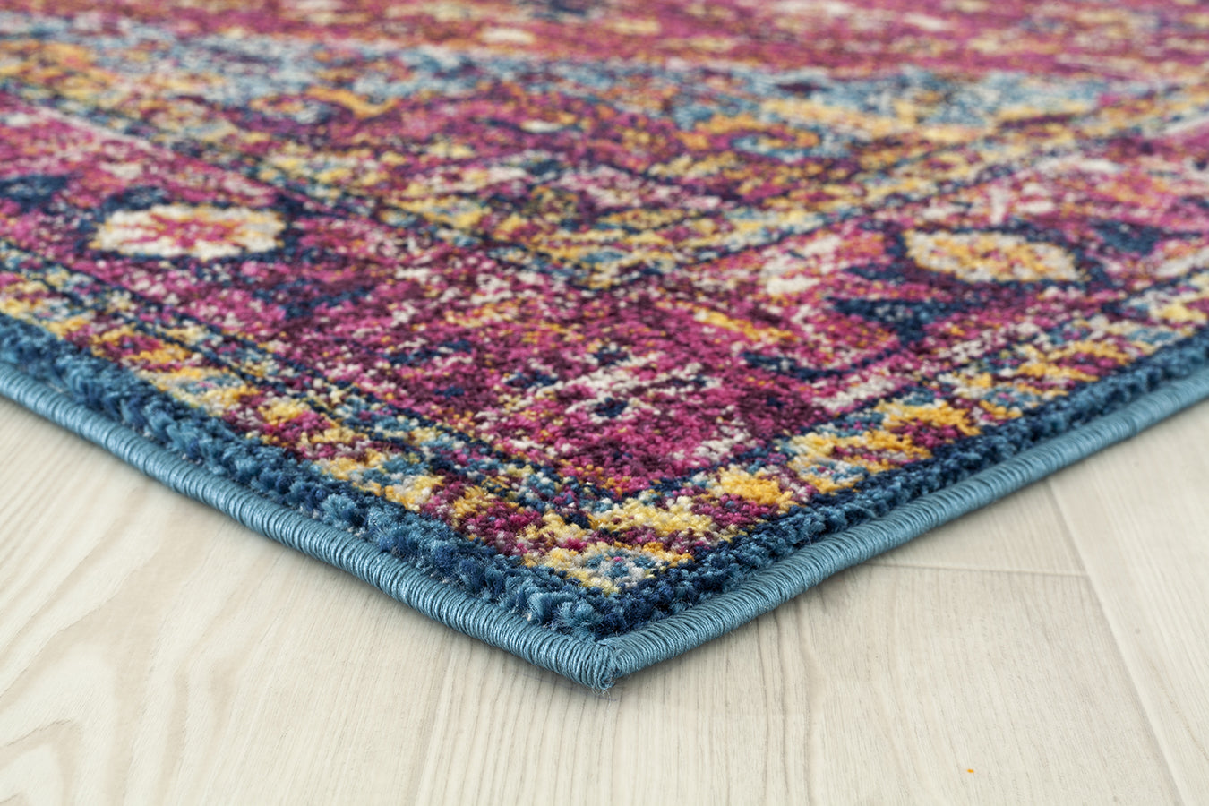 63" x 86" Magenta Olefin / Frieze Area Rug