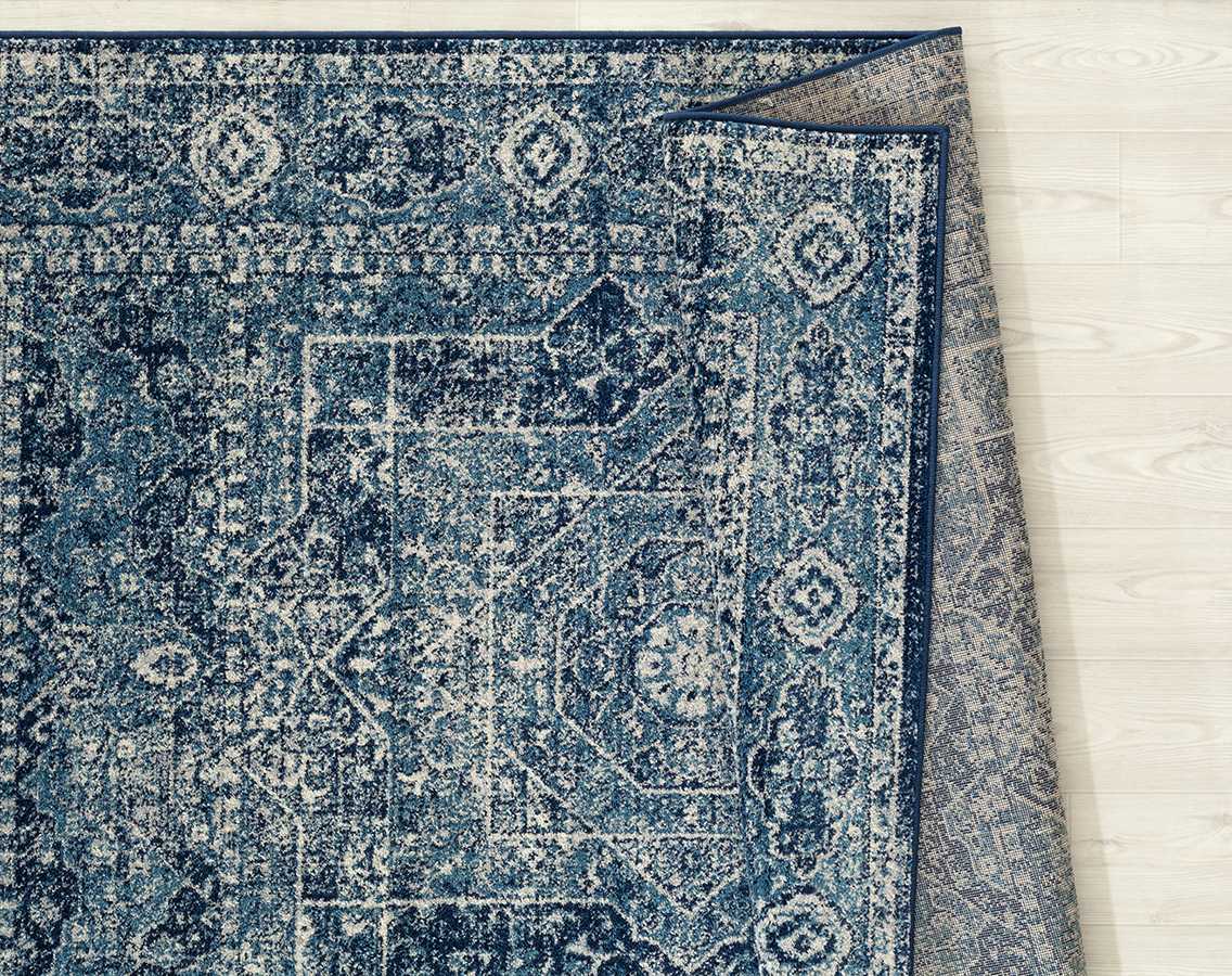 94" x 126" Midnight Blue Olefin / Frieze Oversize Rug