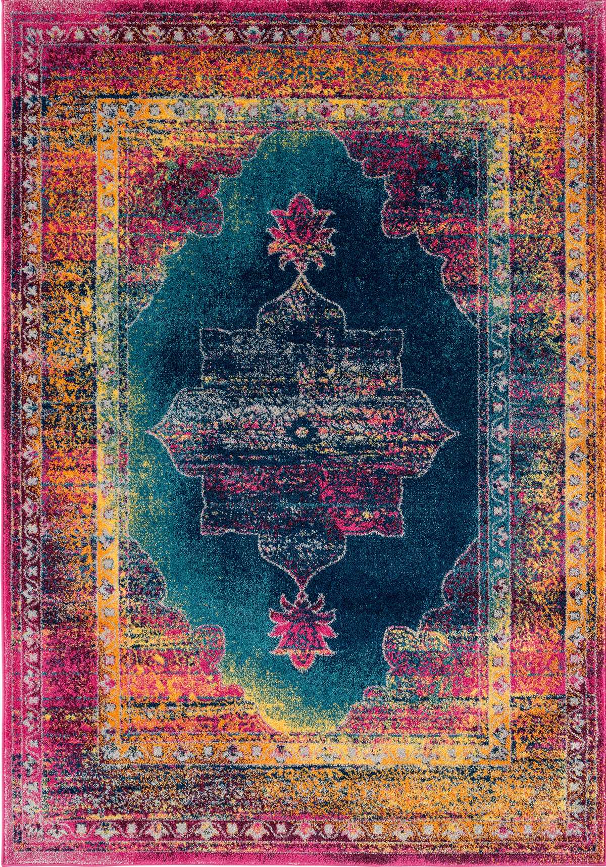 94" x 126" Blue Olefin / Frieze Oversize Rug