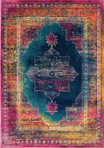 94" x 126" Blue Olefin / Frieze Oversize Rug