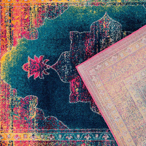 94" x 126" Blue Olefin / Frieze Oversize Rug