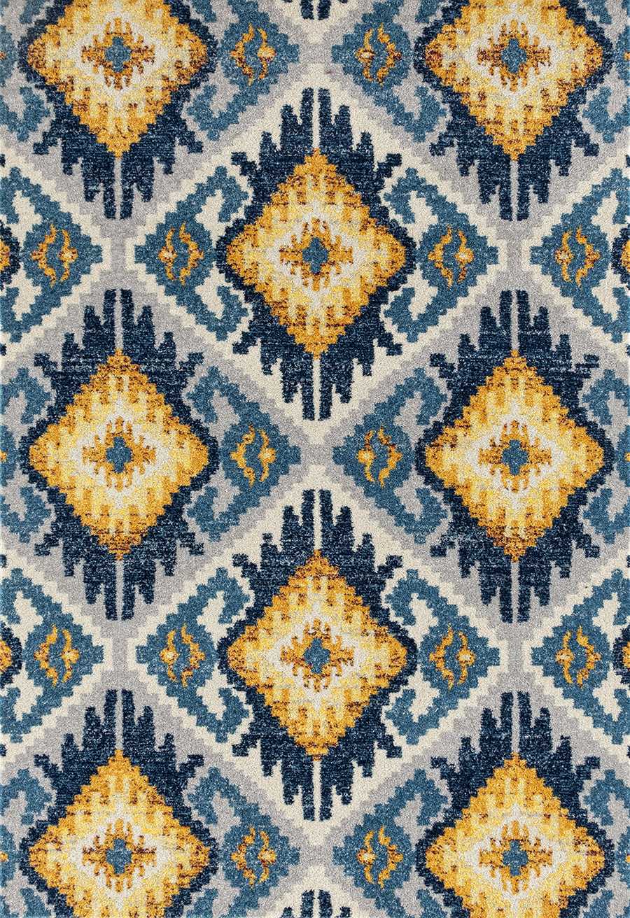 94" x 126" Midnight Olefin / Frieze Blue Oversize Rug