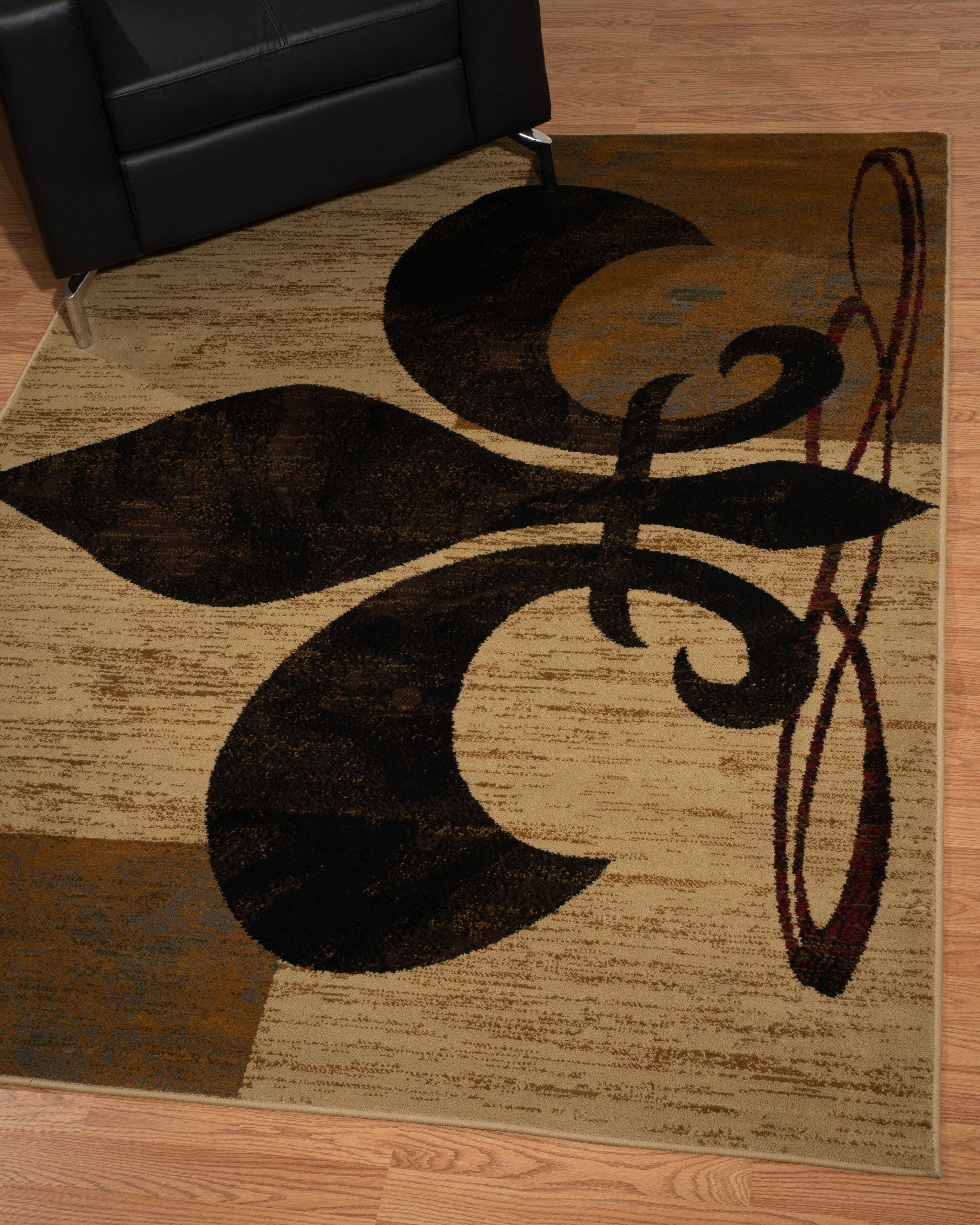 22" x 26" Cream Polypropylene Accent Rug