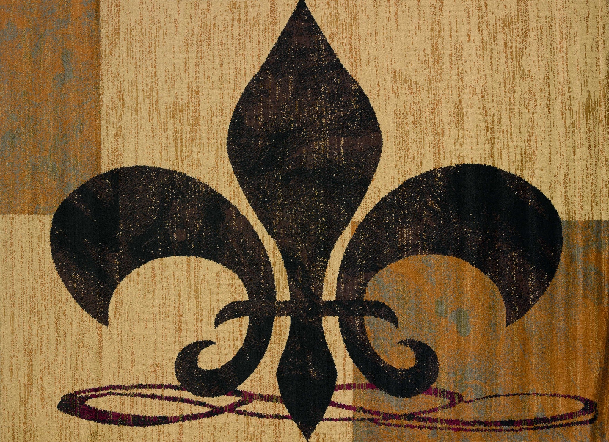 63" x 86" Cream Polypropylene Area Rug