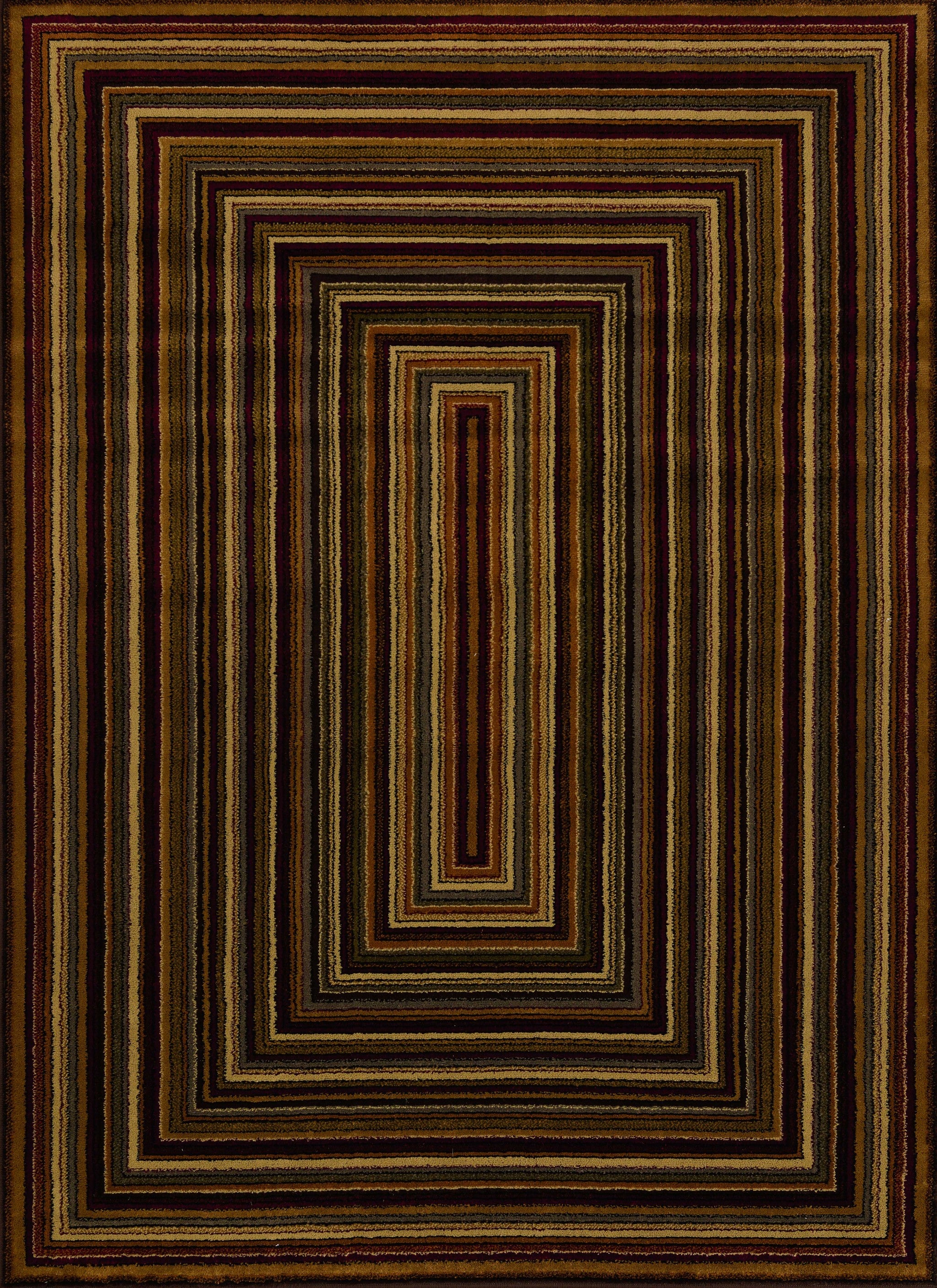 22" x 86" Multicolor Polypropylene Runner Rug