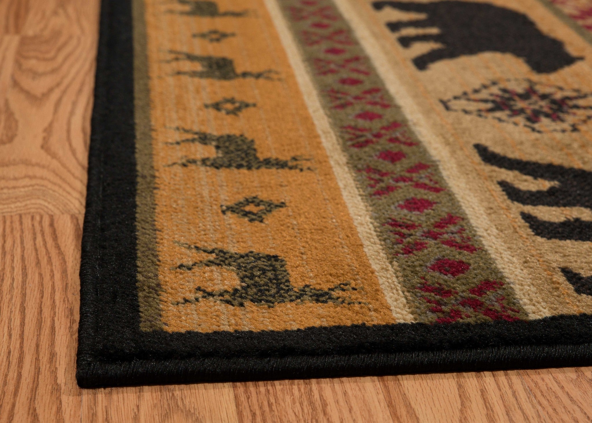 22" x 86" Multicolor Polypropylene Runner Nordic Bear Rug