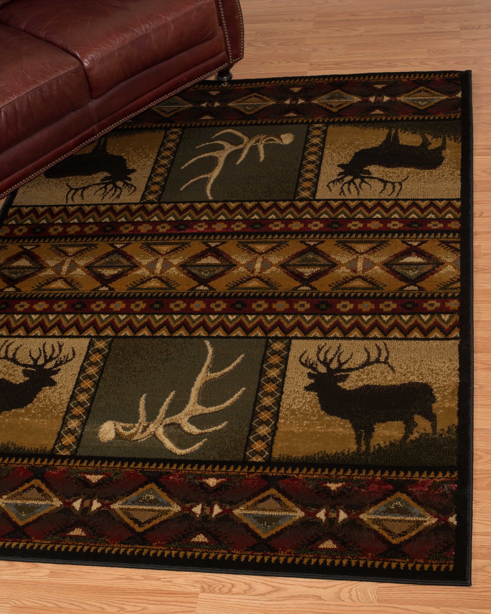 63" x 86" Lodge Polypropylene Area Rug