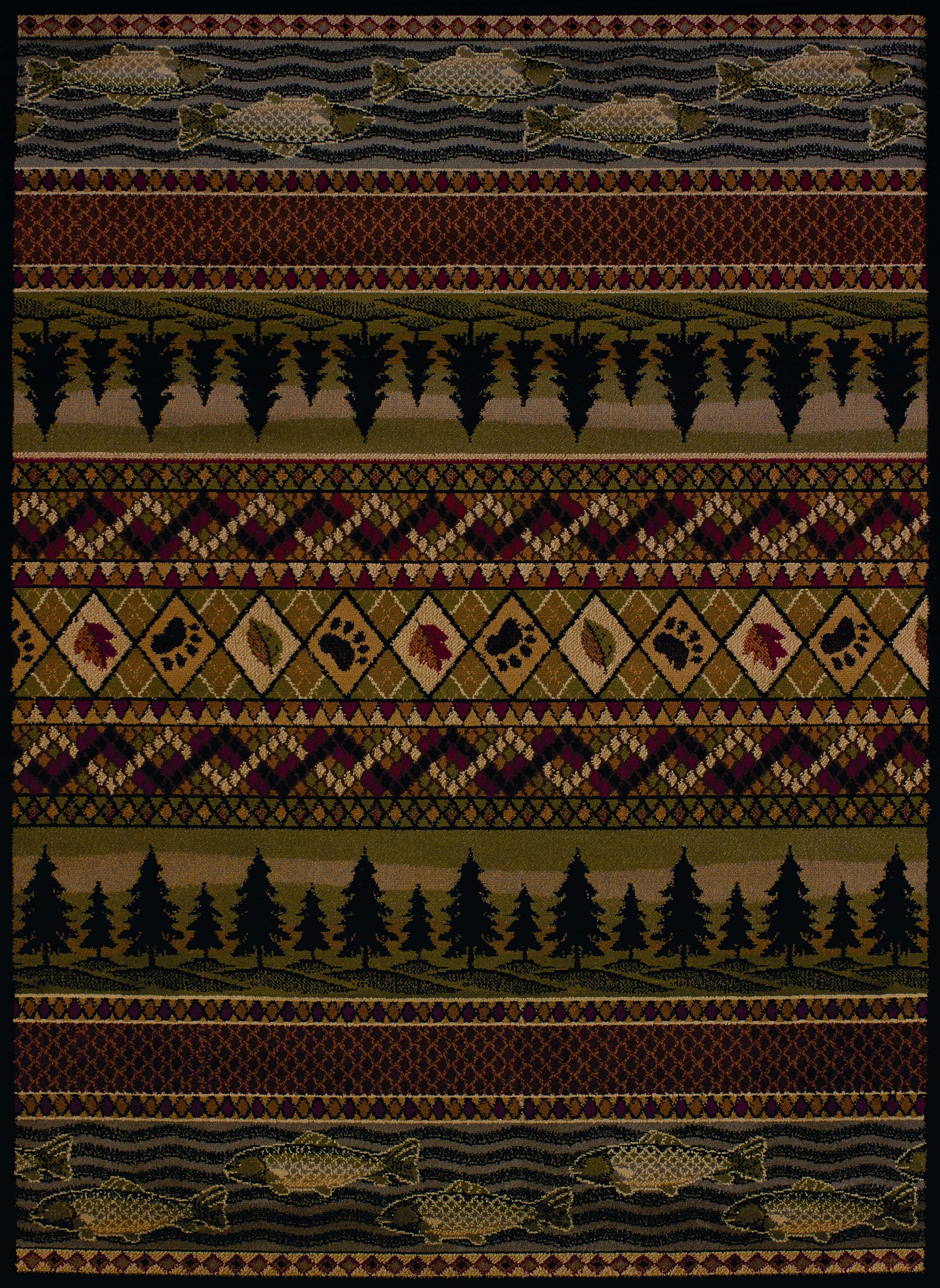 22" x 86" Lodge Polypropylene Runner Rug
