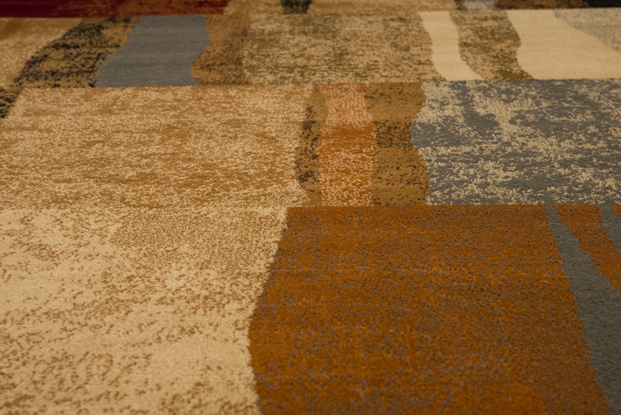 63" x 86" Brown Polypropylene Area Rug