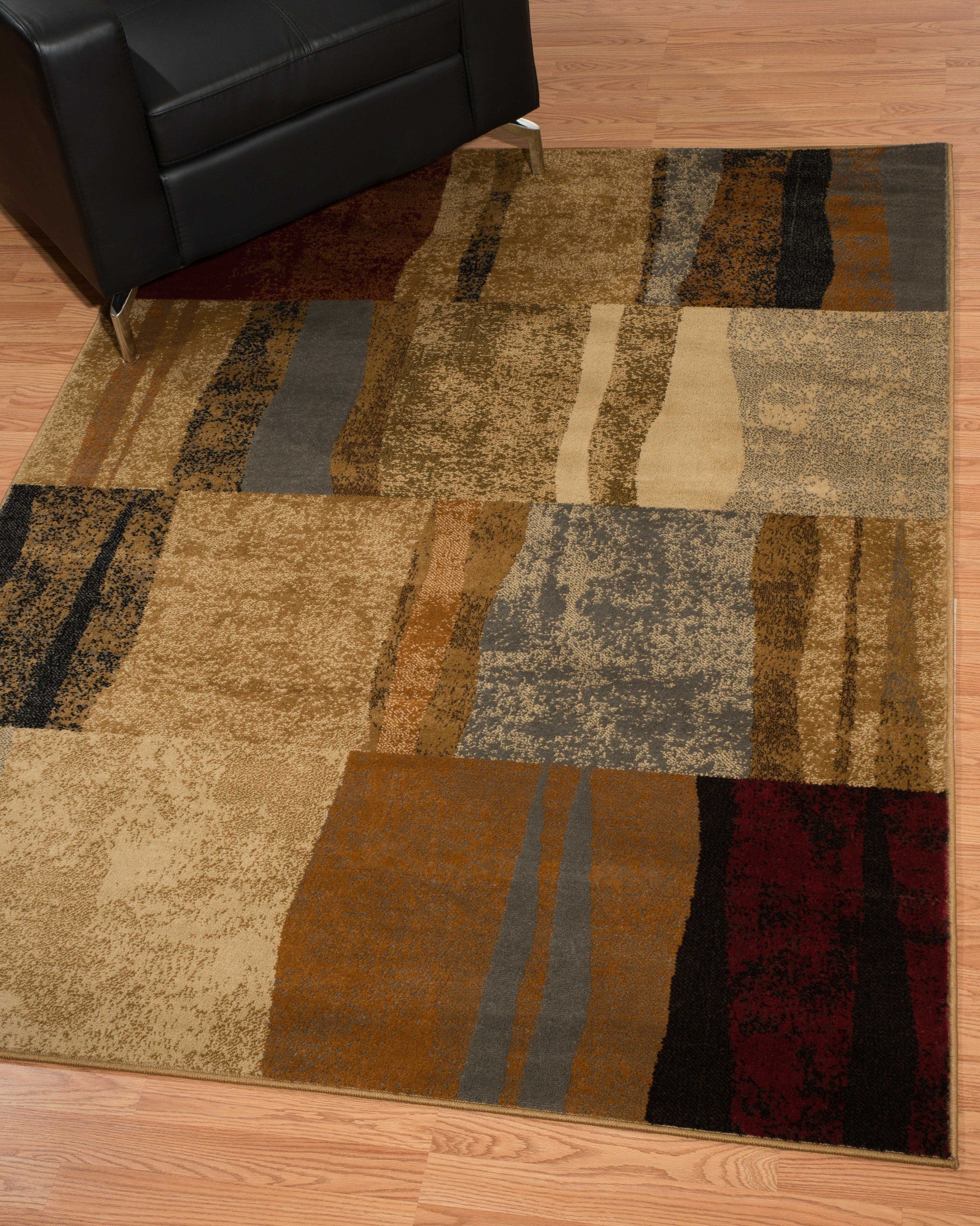 94" x 126" Brown Polypropylene Oversize Rug