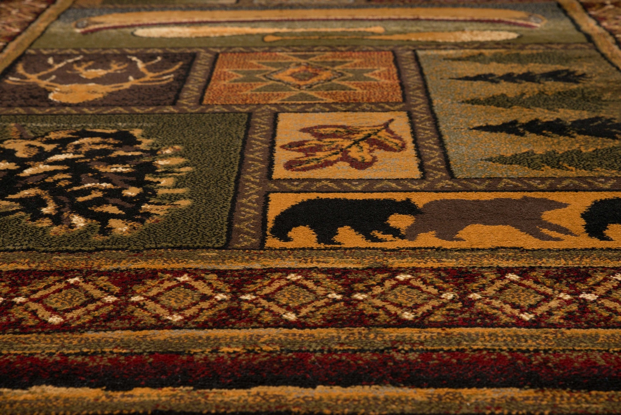 22" x 86" Multicolor Polypropylene Runner Rug