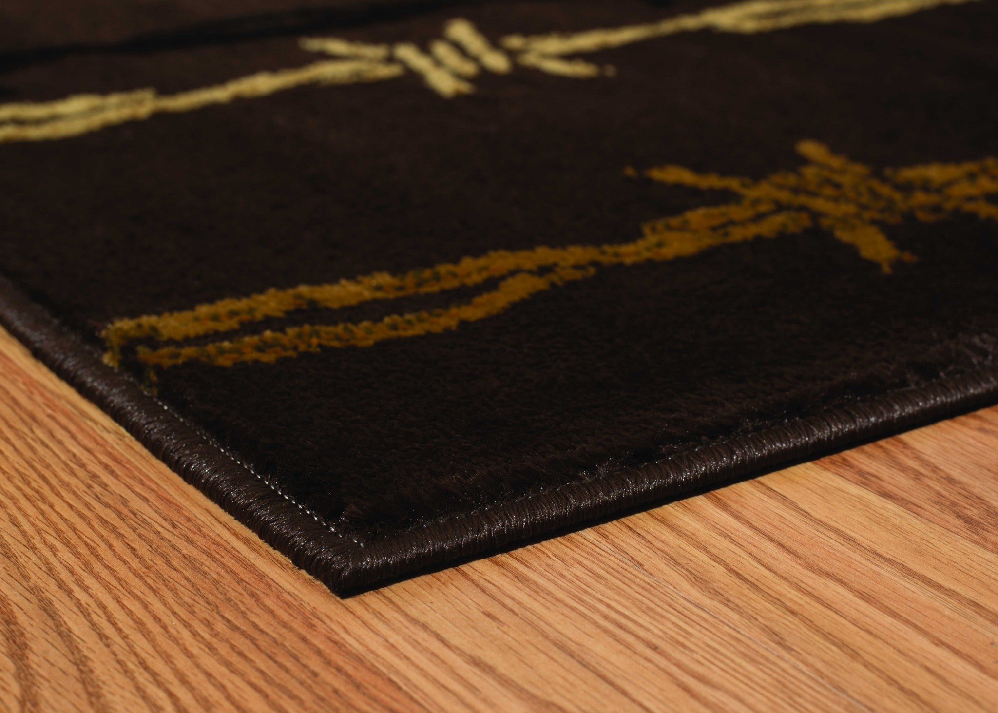 22" x 26" Brown Polypropylene Accent Rug
