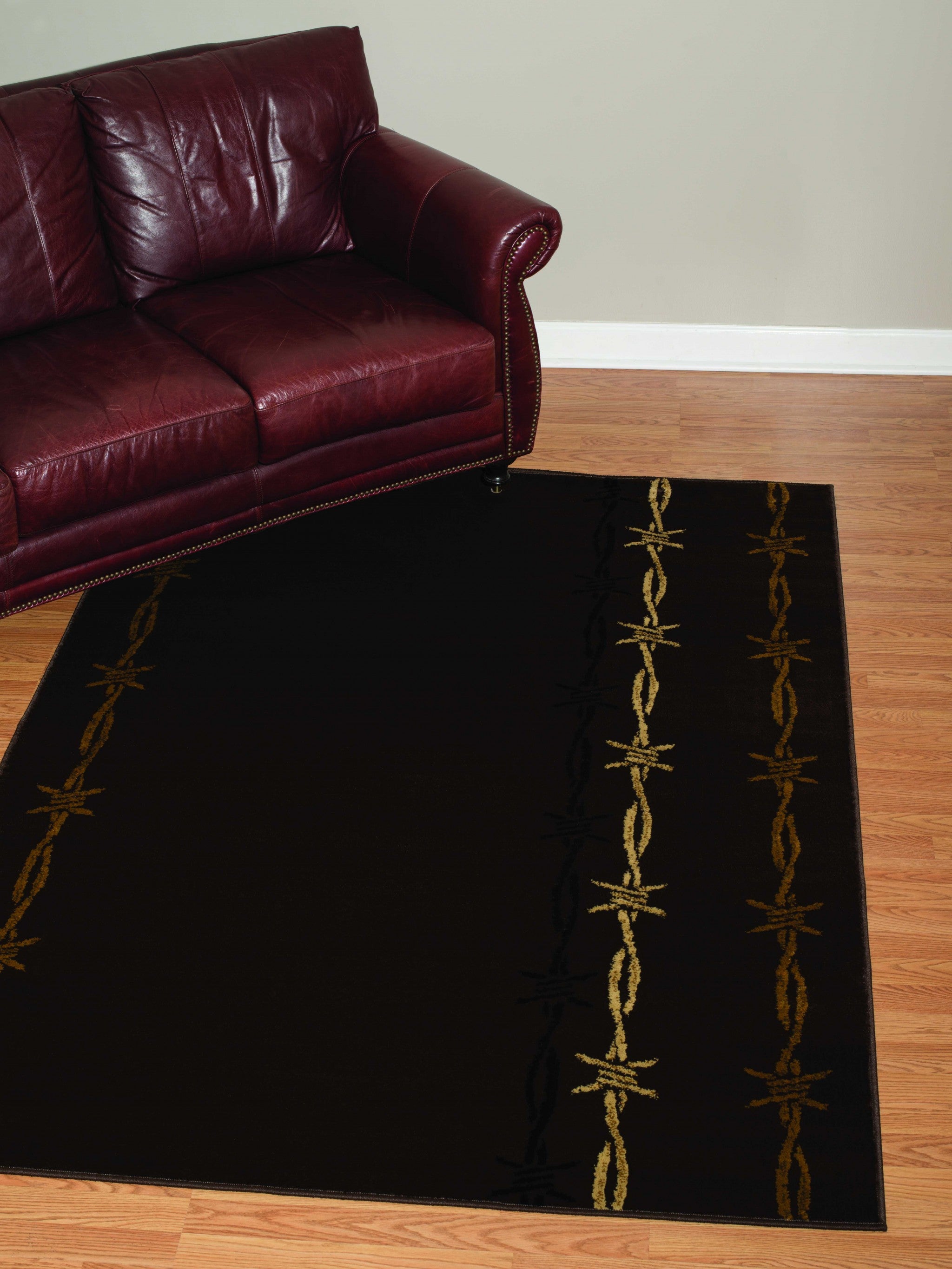 94" x 126" Brown Polypropylene Oversize Rug